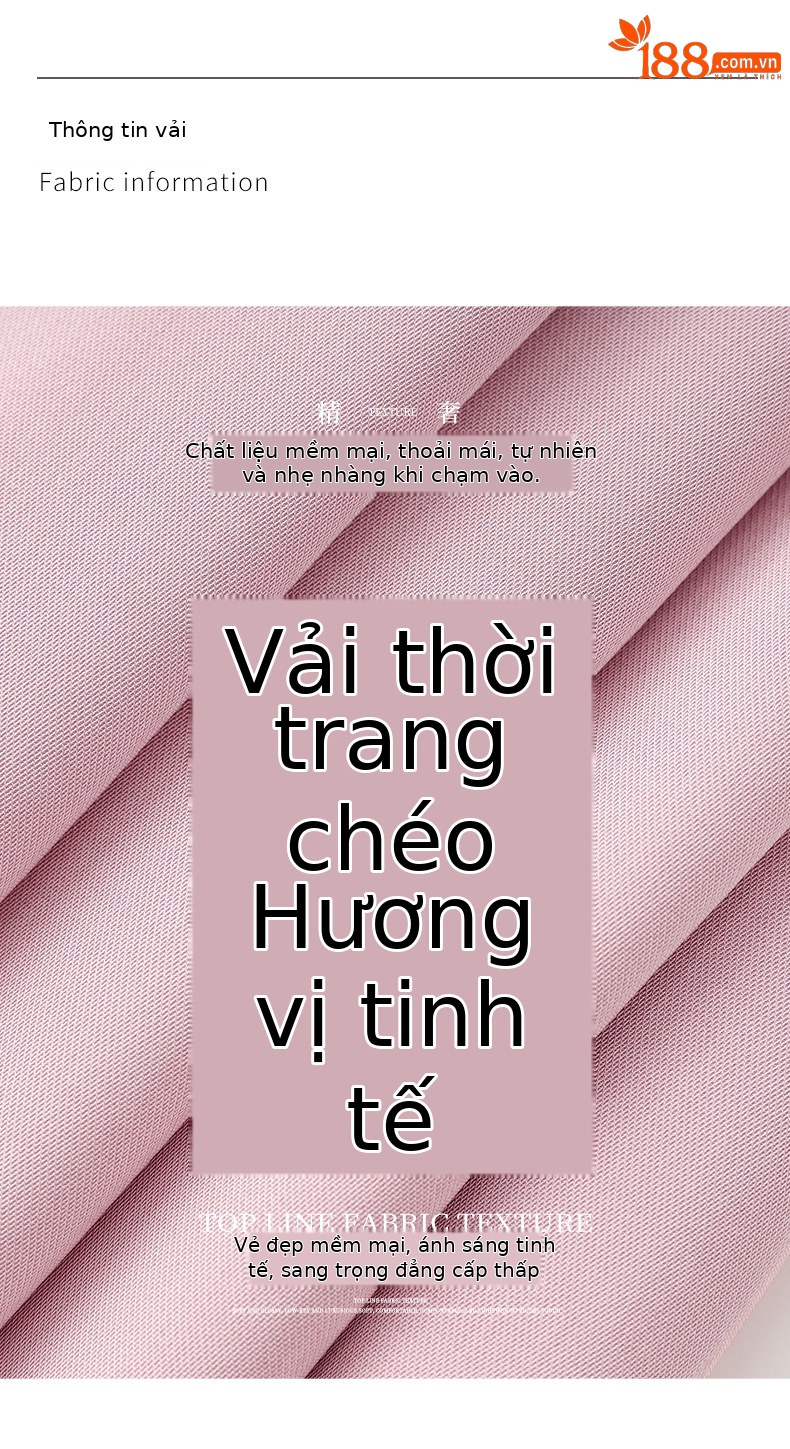 Váy đuôi cá cổ tròn tay ngắn đính đá vỏ sò phong cách sang trọng — Màu hồng chi tiết 3