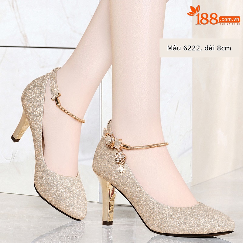 LJ 6222 vàng (chiều cao gót 8cm )