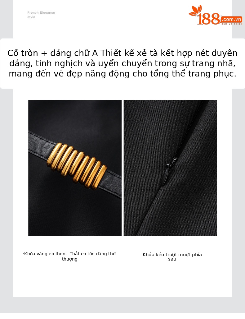 Váy thắt eo cao cấp dáng ôm không tay phong cách cung đình — đen chi tiết 5