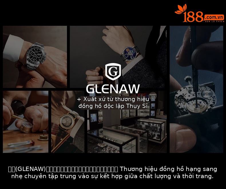 Đồng hồ cơ nam tự động skeleton lộ máy dạ quang mặt số đa năng 2025