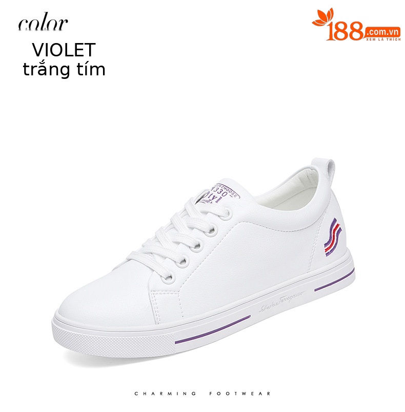 Giày sneaker nữ da bò mềm trắng đế bằng mỏng mới xuân hè 2024 — 58219 Màu Trắng Gót Cao 3cm Lưới Kiểu DH, 9271 trắng tím gót cao 2.2cm GQ, 58219m Màu Xám Chiều Cao Gót 3cm Lưới Kiểu DH, Chiều cao gót vàng trắng 9160 2.7cm GQ chi tiết 9