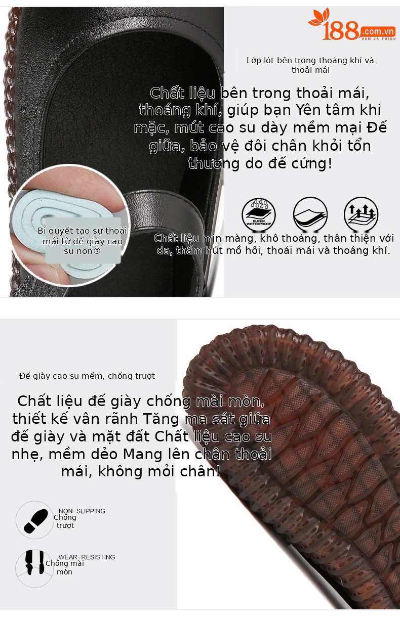 Giày da đế bằng nữ đế mềm da thật – giày công sở y tế — rượu vang đỏ chi tiết 8