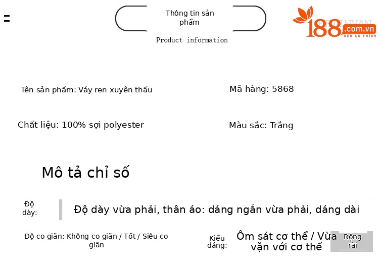Váy dài ren trắng nữ thắt eo thanh lịch mùa hè 2025 — màu hồng, trắng chi tiết 4
