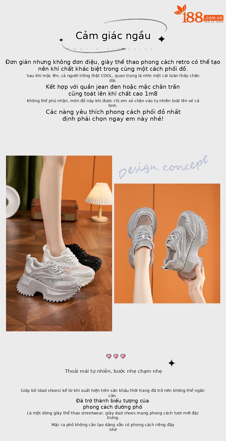 Sandal cao gót nữ hở mũi đính đá rhinestone, gót siêu cao 8 cm, quai trước dây buộc — Xám bạc, Trắng, Đen chi tiết 4