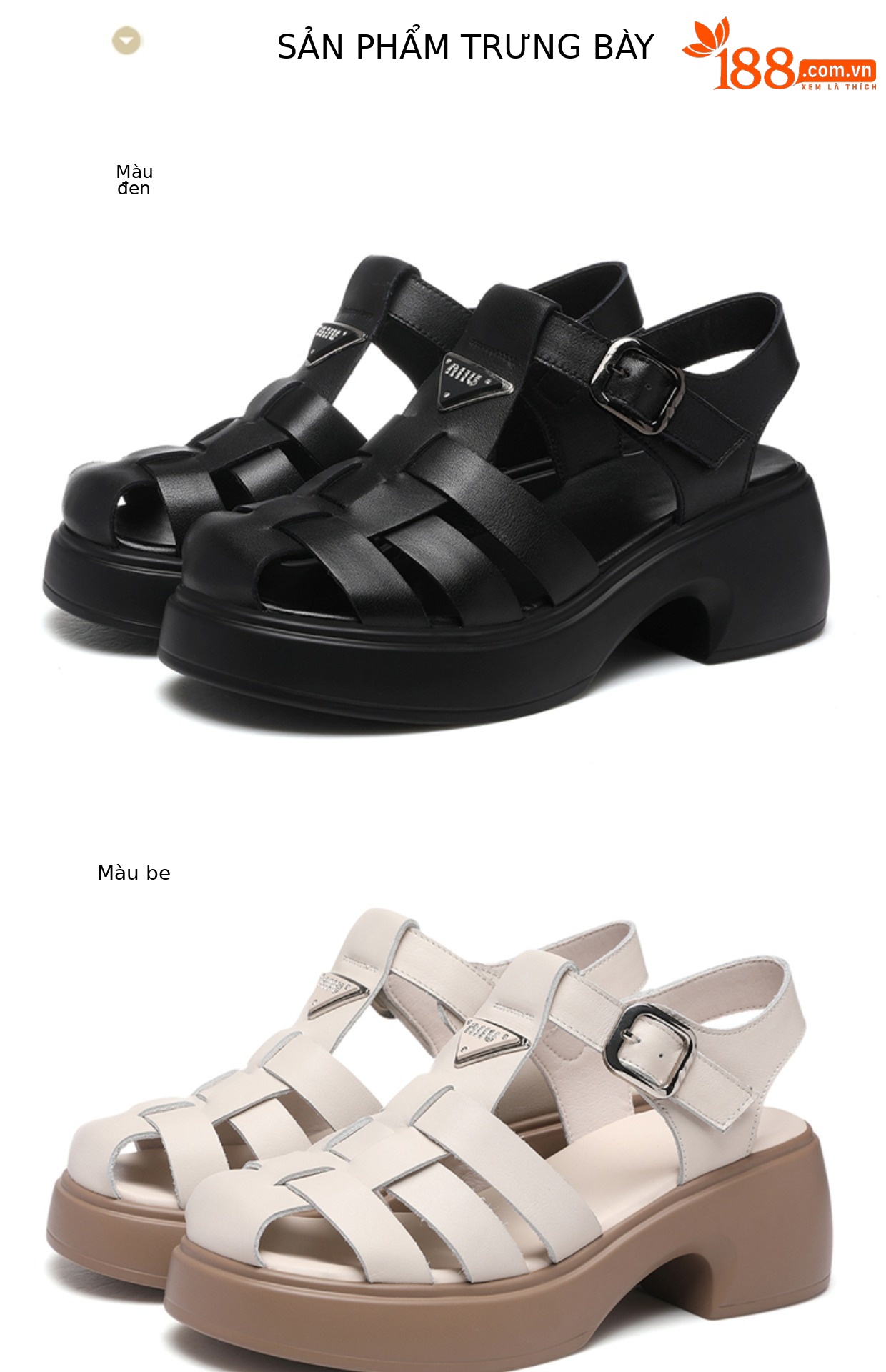 Sandal cao gót nữ da bò thật dệt mũi hở gót dày siêu nhẹ — 7176 màu đen, 7176m màu chi tiết 18
