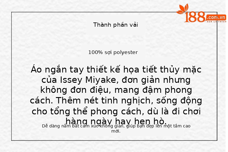 Áo thun nữ cổ tròn họa tiết in mực cổ điển dáng rộng tay ngắn — Màu xanh lam, Màu tím, Màu xanh lá, Màu đỏ chi tiết 3