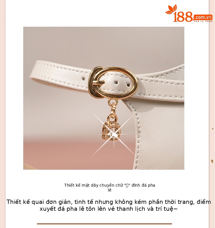 Sandal nữ da thật mũi nhọn cut-out gót dày — đen chi tiết 6