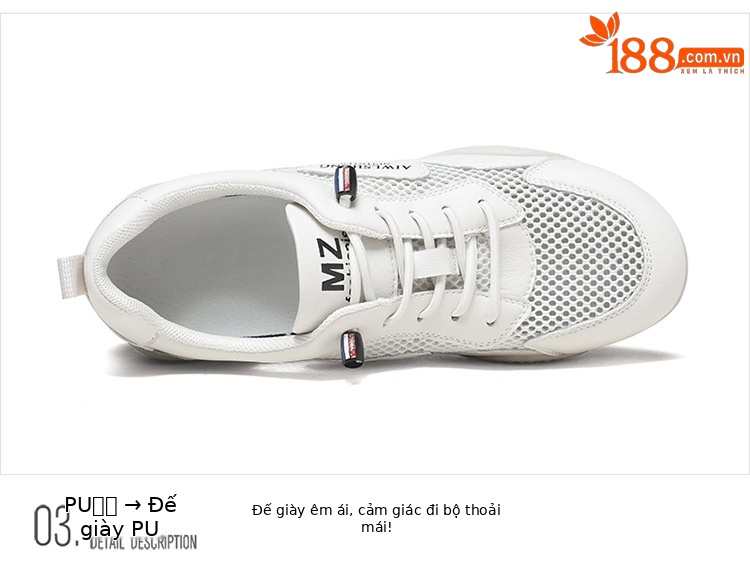 Giày sneaker nữ da thật lưới thoáng khí đế bằng 3 cm mùa hè 2025 — LJ 58219 [be xám] cao gót 3cm, LJ 58108 [be xám] cao gót 3cm, LJ 58109 [màu be] cao gót 3cm, DH 58617 [màu be xám] cao gót 3cm chi tiết 15