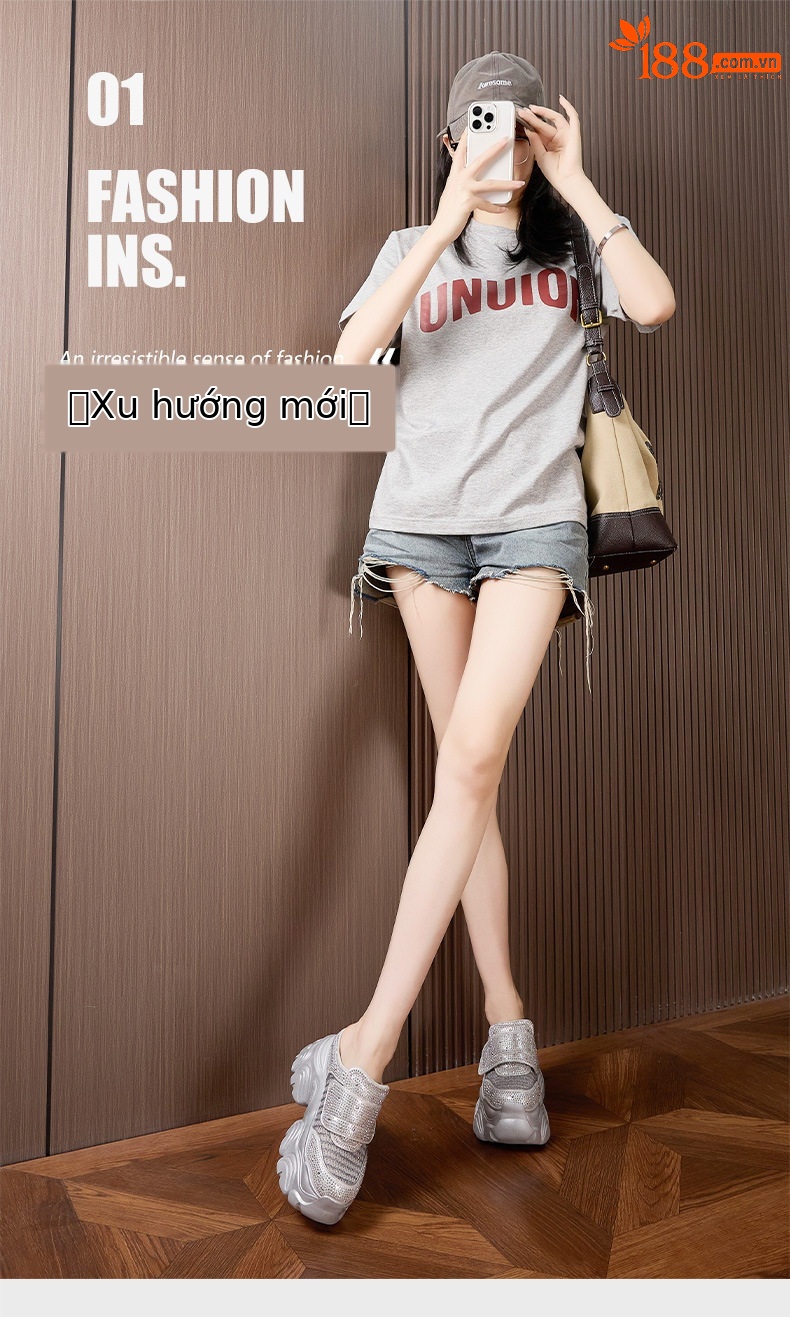 Dép sandal nữ đế dày mũi tròn phong cách Bugatti mùa hè — Bạc, Trắng chi tiết 2