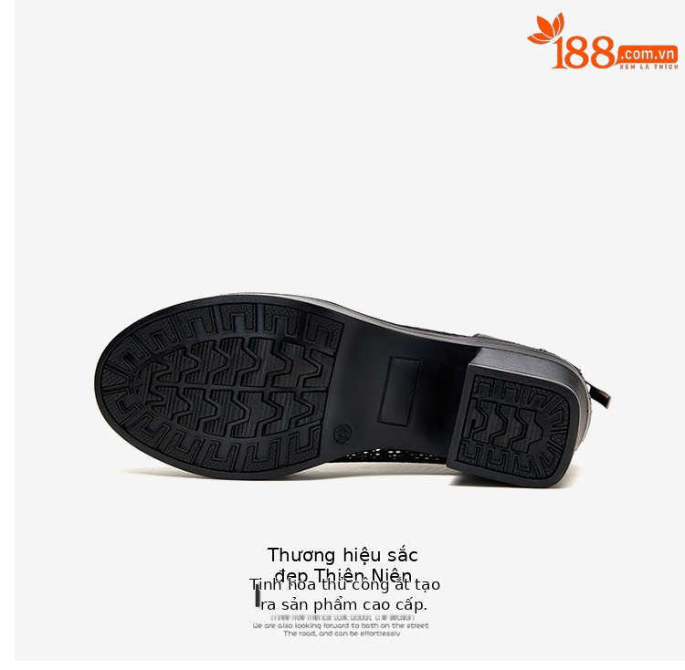 Boot lưới cao gót nữ cổ thấp mũi nhọn đế xuồng gót 6 cm — Màu đen 6cm chi tiết 20
