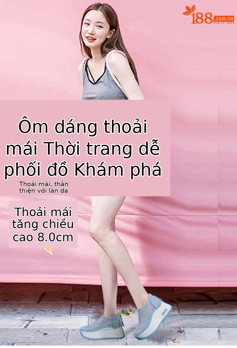 Giày sneaker nữ chunky đế dày mũi tròn lưới thoáng khí phong cách thể thao — M2839 màu xanh, M 2839m màu, M2839 màu đen, M2839 màu tím chi tiết 1