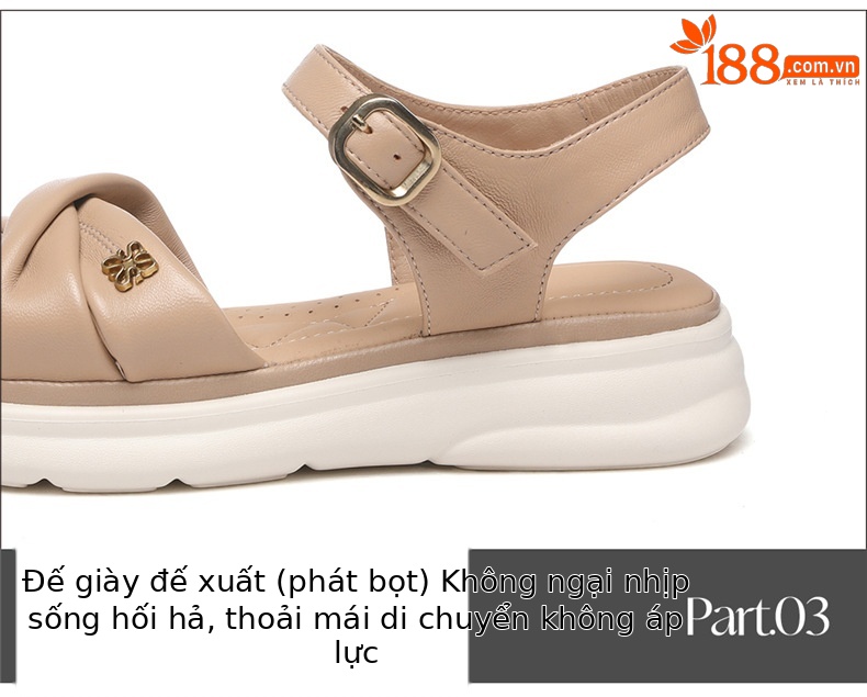 Sandal nữ đế dày mềm chống trượt phong cách thường ngày mùa hè — 7170 màu be, 7170 màu mơ chi tiết 17