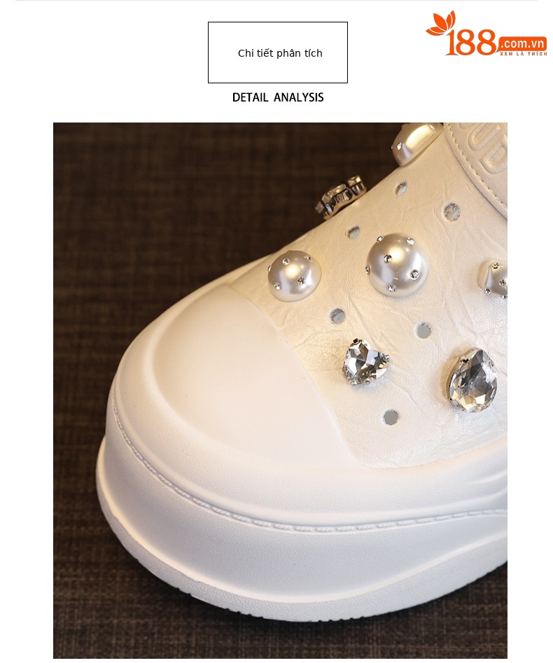 Dép bao đầu nhỏ đế dày tăng chiều cao bên trong cho nữ, form slip-on đế xuồng mùa hè — Màu trắng, Màu vàng chi tiết 7