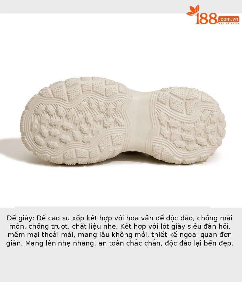 Giày sneaker nữ đế dày chunky phong cách thể thao đa năng — Len tinh khiết, Đen chi tiết 7
