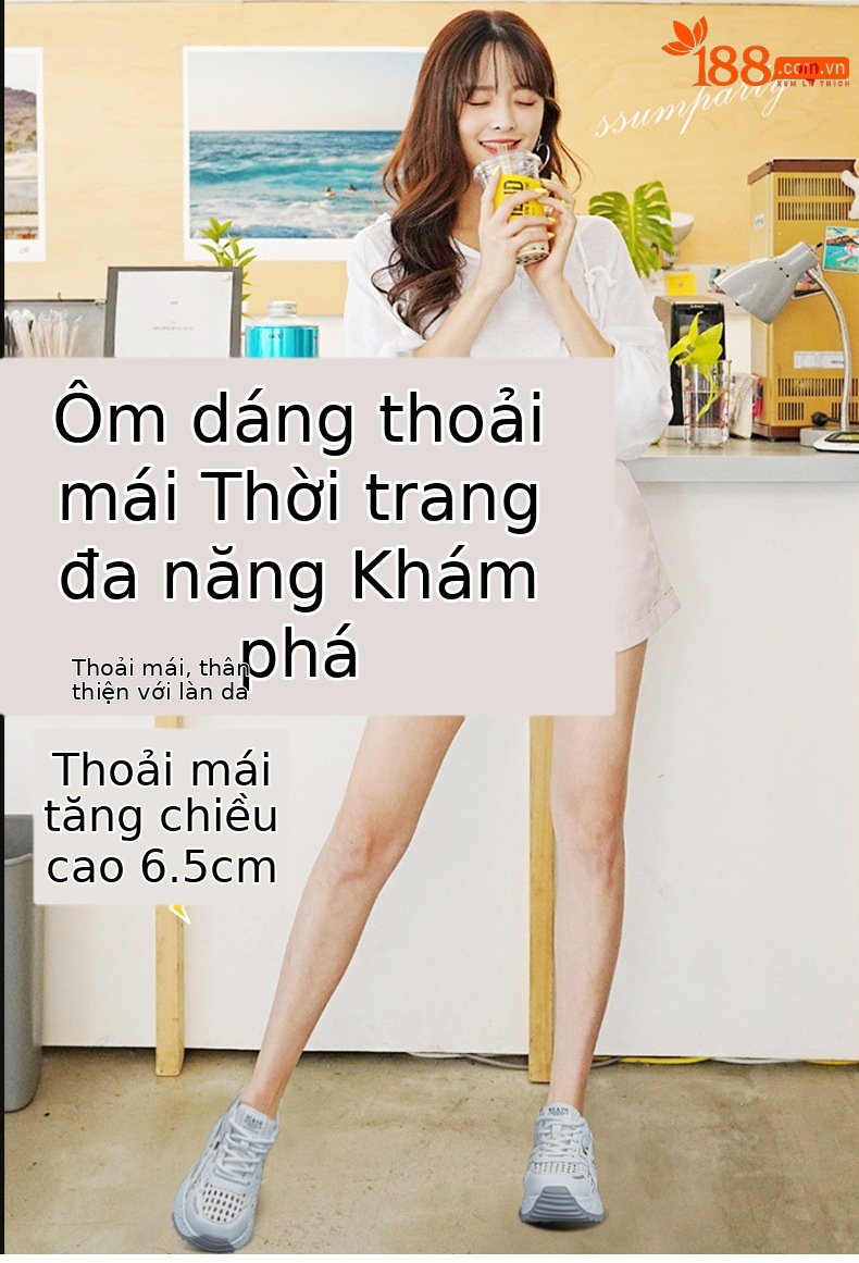 Giày sneaker nữ đế dày tăng chiều cao, phong cách thể thao, chất liệu lưới dệt thoáng khí, mẫu mới hè 2026 — M2858 Màu tím, M2858 màu be, M2858 màu xanh lam chi tiết 1