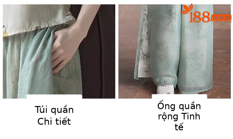 Áo sơ mi in hoa cổ điển kiểu Trung Quốc mùa hè, cổ đứng, tay ngắn, phong cách quốc phong — Áo chi tiết 5