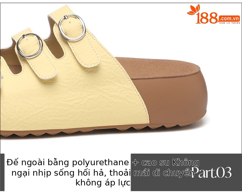 Dép xỏ ngón nữ kiểu Pháp retro đế dày, đi biển chống trượt mùa hè — 7231 màu vàng, 7231 màu be chi tiết 17