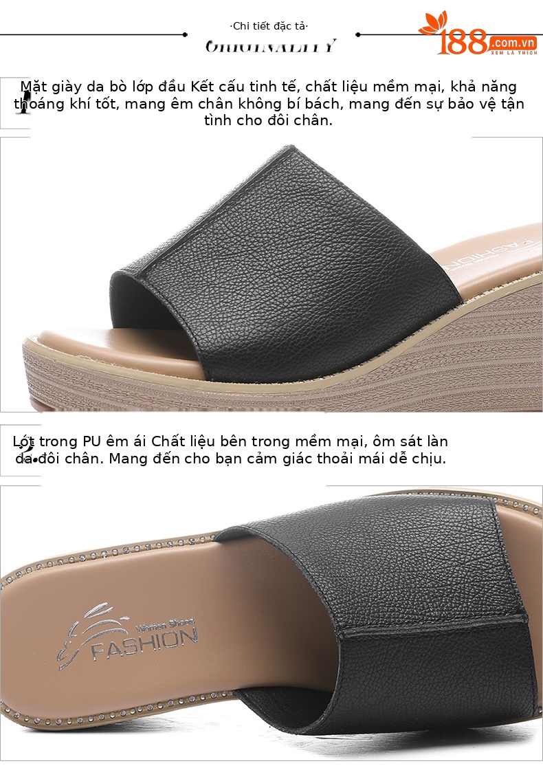 Dép sandal nữ đế xuồng mùa hè 2026, quai chữ V đơn giản, đế dày chống nước — 12052 Màu đen, 12052 màu be chi tiết 15