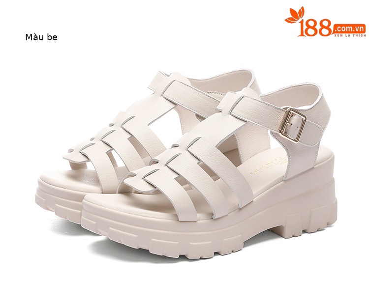 Dép sandal thể thao nữ đế wedge rỗng da thật phong cách La Mã gót 6.5–7 cm — 7177 Elegant Mi JST Chiều cao gót 6.6CM, 5766 Thanh Lịch Mi GQ Gót Cao 7CM, 7177 đen JST gót cao 6.6CM, 12077 Thanh Lịch Mi JST Chiều Cao Gót 6.5CM chi tiết 16