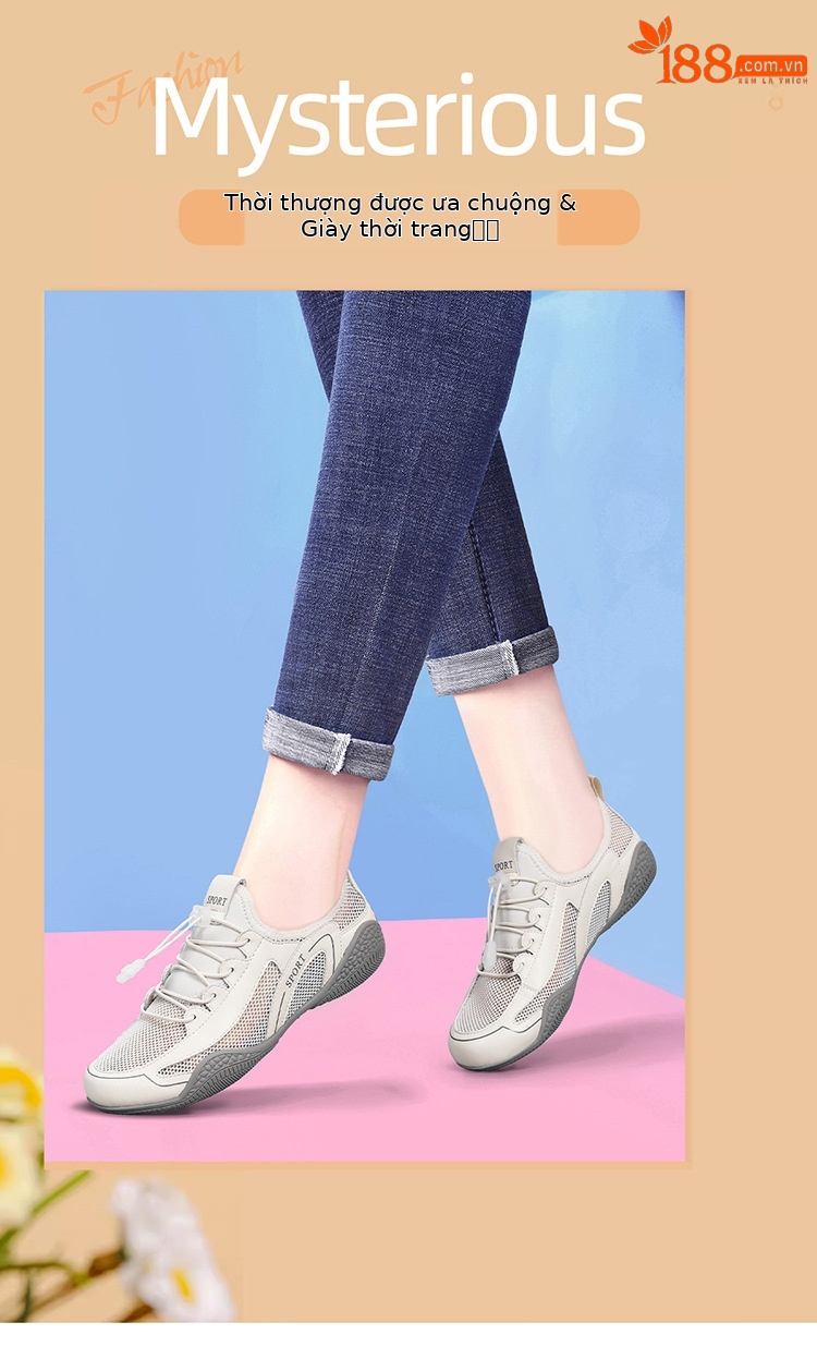 Giày sneaker nữ da thật lưới thoáng khí mùa hè 2025 nhẹ êm chống trượt — DH 58365m Xám (Mẫu rỗng), DH 58219 màu trắng (mẫu rỗng), DH 58618m Xám (Mẫu rỗng), DH 58278 màu xám (lớp lót đơn) chi tiết 1