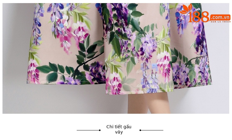 Đầm maxi nữ không tay xòe rộng chít eo in hoa cao cấp mùa hè — 6506 màu hoa, 6505 màu hoa, 6504 màu hoa, 6509 màu hoa chi tiết 11