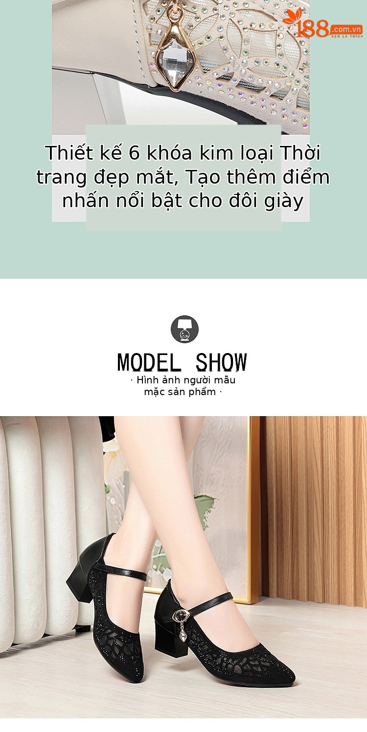 Dép sandal nữ quai chữ V da thật lưới thoáng khí đế mềm chống trượt — Màu be chi tiết 7