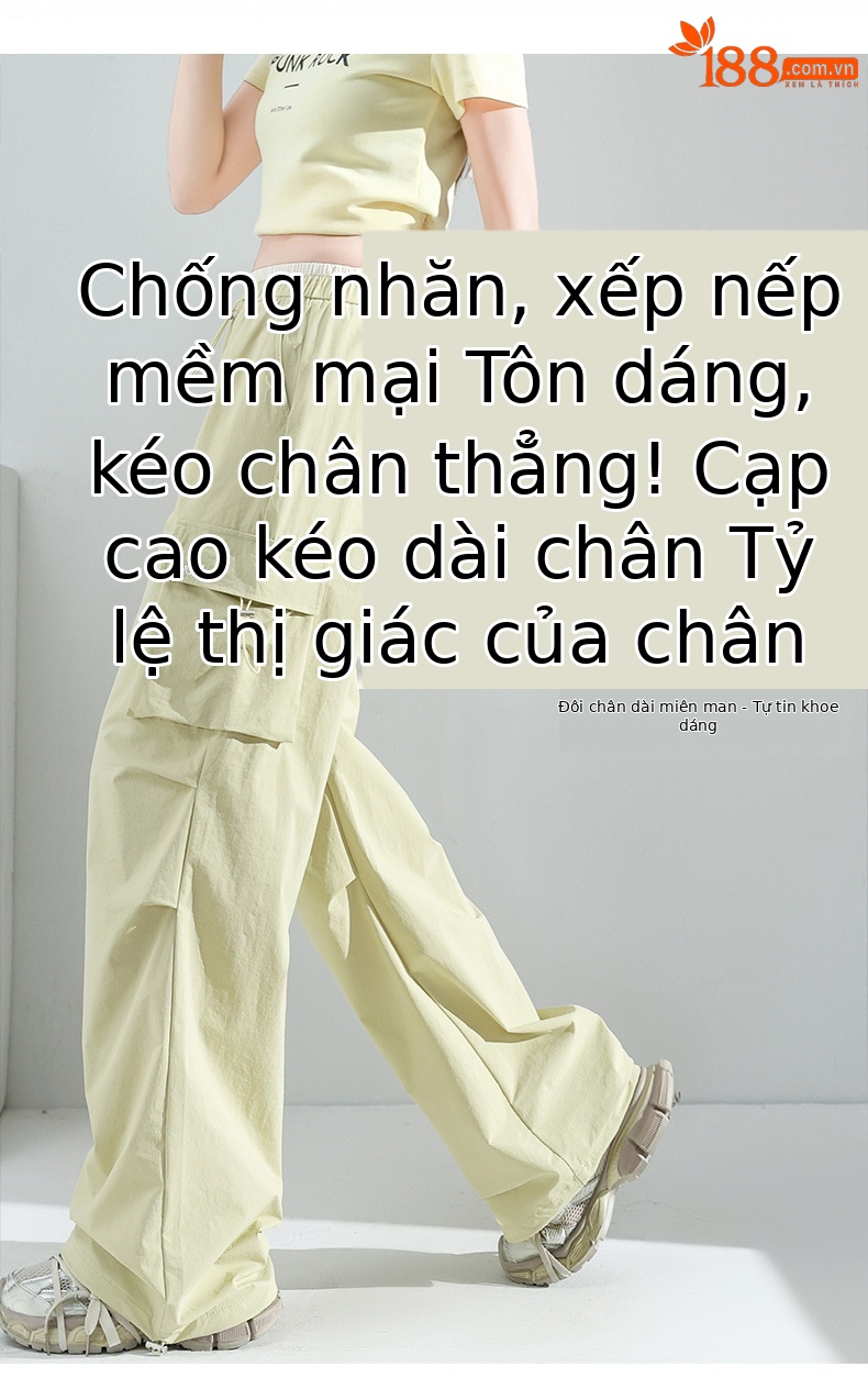 Quần ống rộng chống nắng leo núi nữ mỏng mát mùa hè dáng suông — Màu đen chi tiết 12