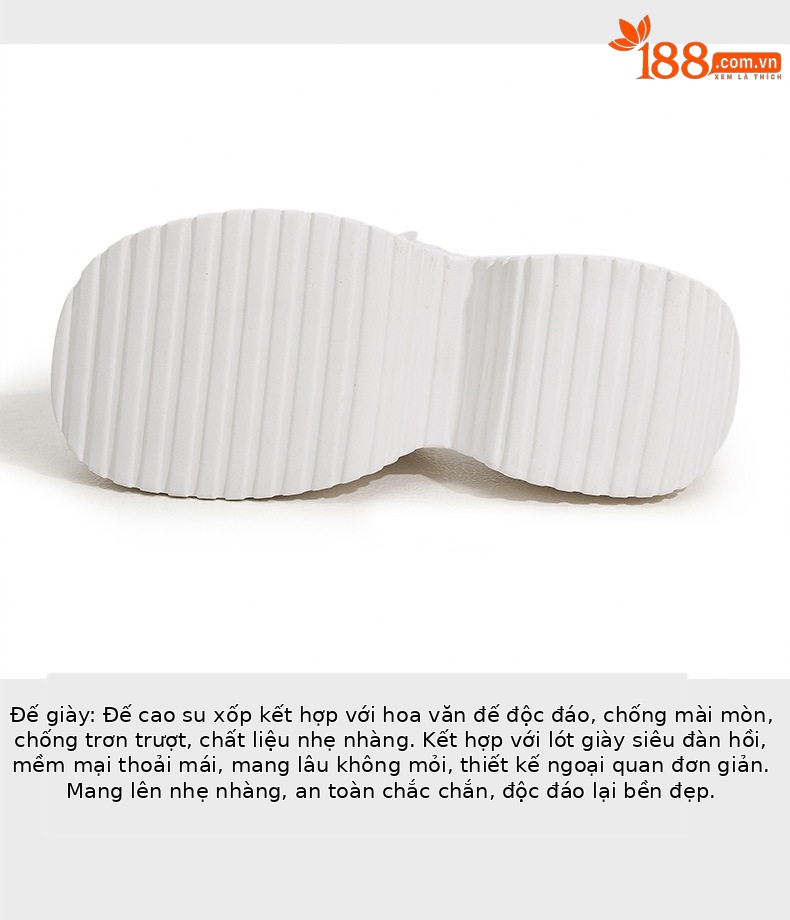Sandal cao gót nữ hở mũi mùa hè đế dày — Đen, Trắng chi tiết 7