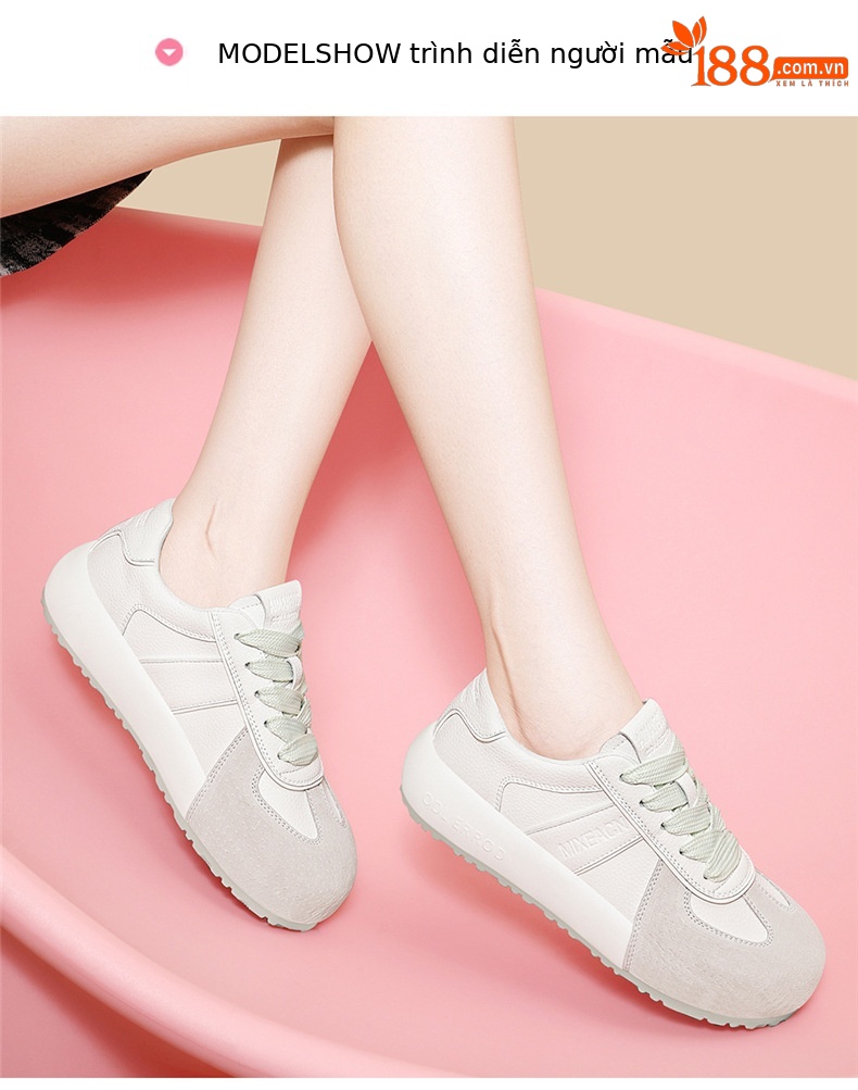 Giày sneaker nữ da thật lưới mỏng đế dày mũi tròn phong cách thể thao hè 2025 — JST 7115-1 trái cây xanh, JST 7115-1 màu vàng chi tiết 8
