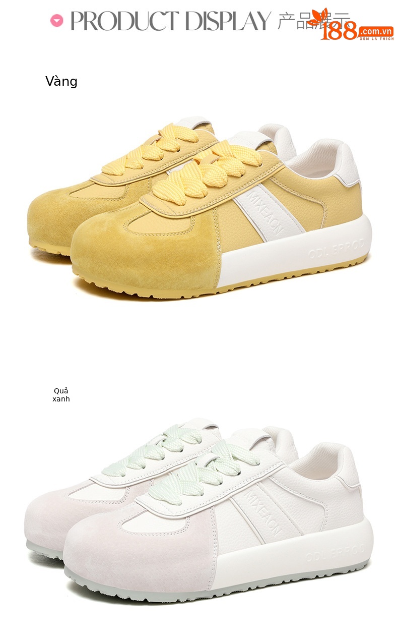 Giày sneaker nữ da thật lưới mỏng đế dày mũi tròn phong cách thể thao hè 2025 — JST 7115-1 trái cây xanh, JST 7115-1 màu vàng chi tiết 18