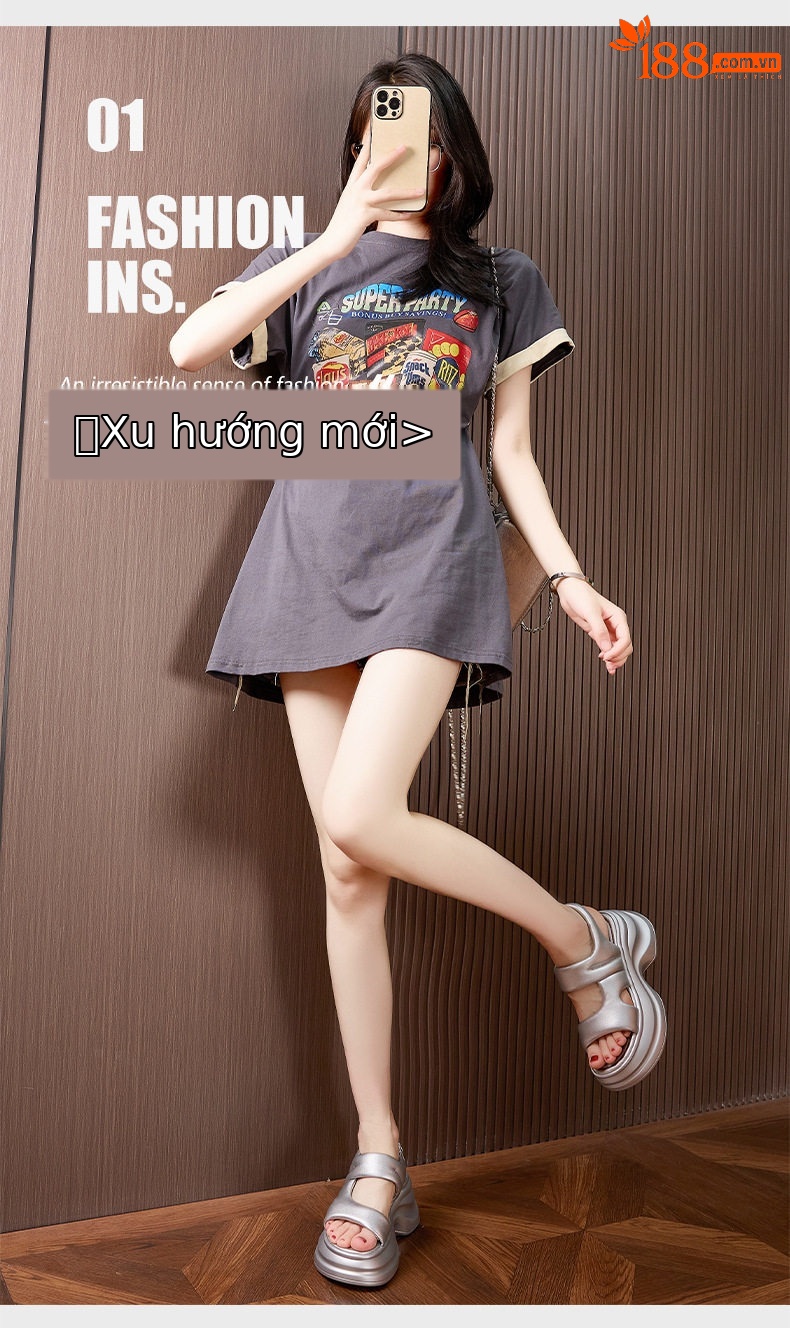 Dép sandal nữ xỏ ngón đế bệt mùa hè thoáng mát — Bạc, Trắng, Đen chi tiết 2