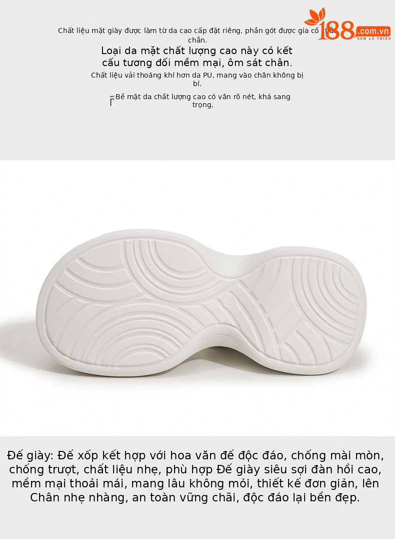 Dép sandal nữ xỏ ngón đế bệt mùa hè thoáng mát — Bạc, Trắng, Đen chi tiết 7