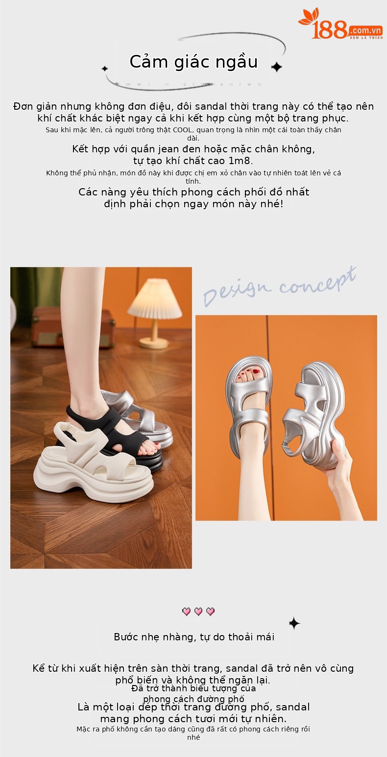 Dép sandal nữ xỏ ngón đế bệt mùa hè thoáng mát — Bạc, Trắng, Đen chi tiết 4
