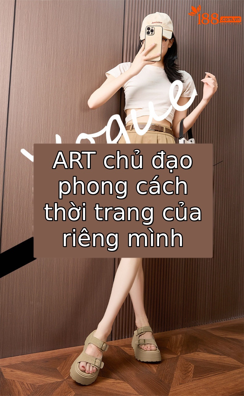 Dép sandal nữ quai chữ V da bò mềm mại phong cách hàng ngày — Lạc đà, Vàng, Mơ chi tiết 1