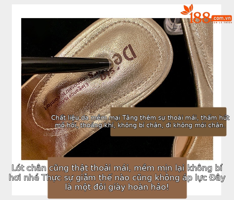Sandal cao gót nữ hở mũi vuông đính kim cương giả quai ngang — đen, vàng, bạc chi tiết 11