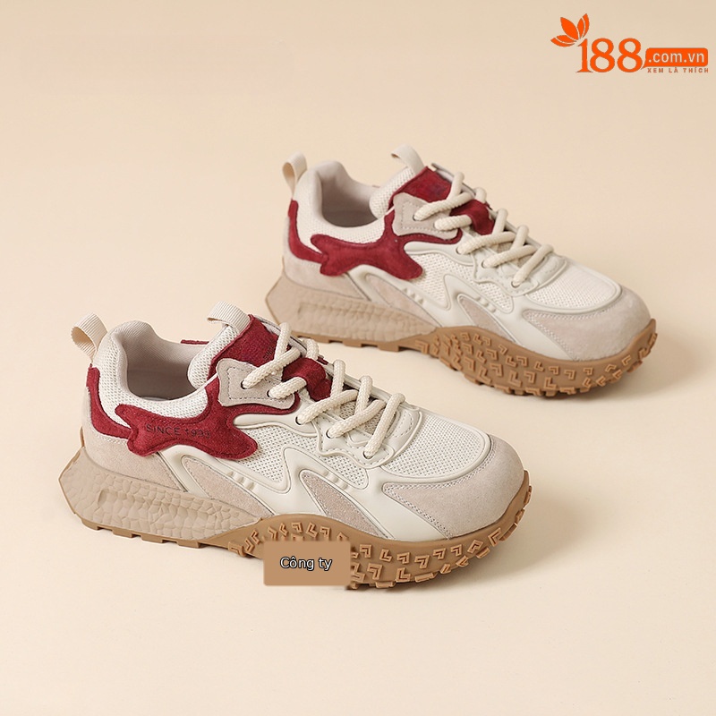 Giày sneaker nữ đế dày phong cách retro Forrest Gump 2025 xuân hè thoáng khí — Màu tím [phiên bản nâng cấp], Xám đậm [Phiên bản nâng cấp], SSC3112EF9 màu nâu, SSC3112EF9màu vàng