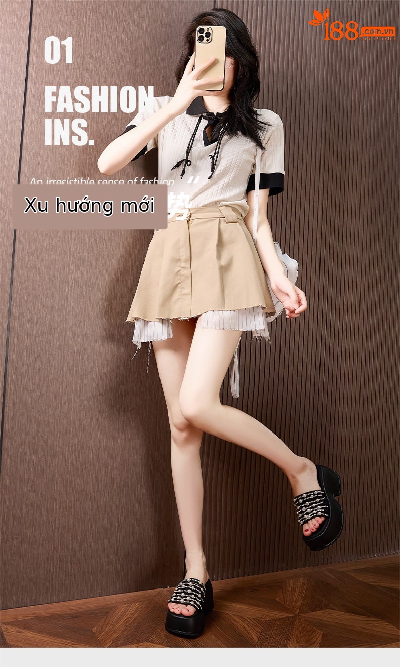 Dép sandal nữ quai chữ V đơn giản chống trượt mùa hè — Bạc, Đen chi tiết 2