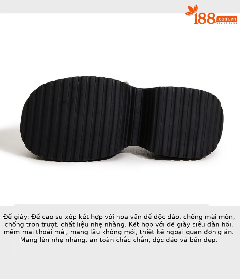 Dép sandal nữ quai chữ V đơn giản chống trượt mùa hè — Bạc, Đen chi tiết 7