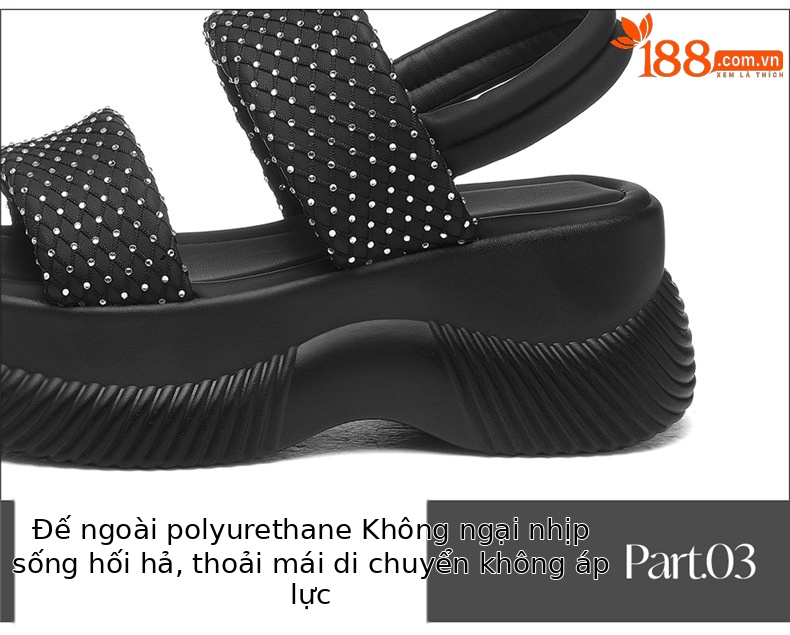 Dép sandal nữ đế dày tăng chiều cao sequin lấp lánh phong cách thể thao đi biển mùa hè 2026 — 7227 màu đen, 7227 màu bạc chi tiết 17