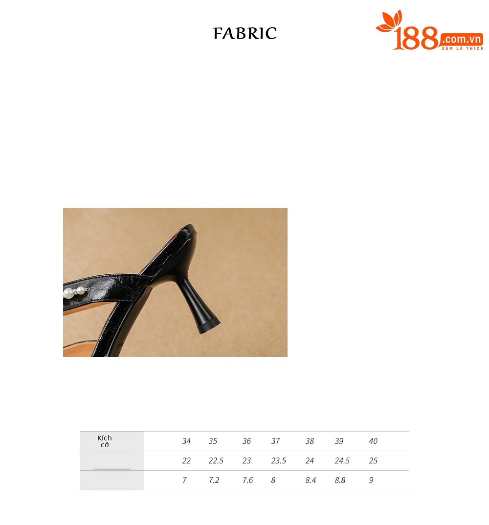 Giày sandal cao gót nữ mũi nhọn da bò, gót mảnh 9 cm, phong cách nữ thần — đen chi tiết 3