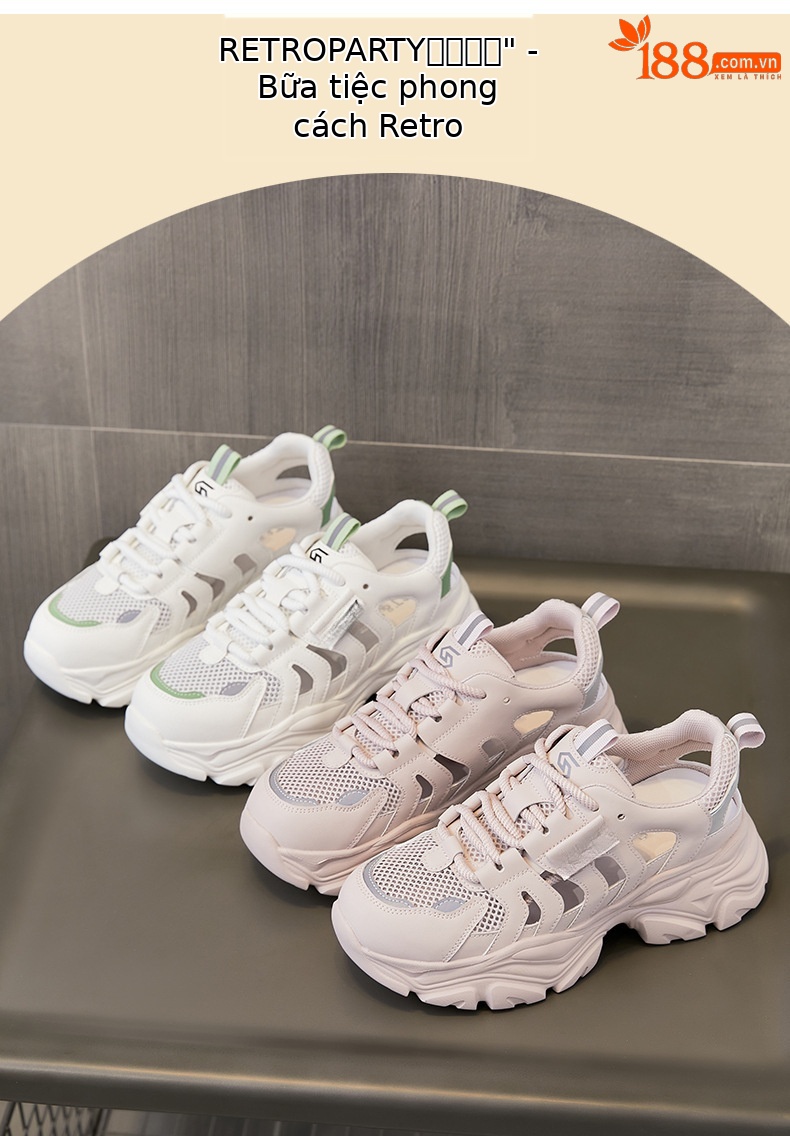 Giày sneaker nữ đế dày phong cách chunky, lưới thoáng khí mùa hè 2025 — Màu xanh lá cây [phiên bản nâng cấp], SSC2112E5K màu tím nhạt rỗng thoáng khí, SSC2112E5K màu xanh lá cây rỗng thoáng khí, Màu tím nhạt [phiên bản nâng cấp] chi tiết 1