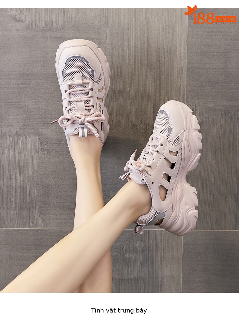 Giày sneaker nữ đế dày phong cách chunky, lưới thoáng khí mùa hè 2025 — Màu xanh lá cây [phiên bản nâng cấp], SSC2112E5K màu tím nhạt rỗng thoáng khí, SSC2112E5K màu xanh lá cây rỗng thoáng khí, Màu tím nhạt [phiên bản nâng cấp] chi tiết 12