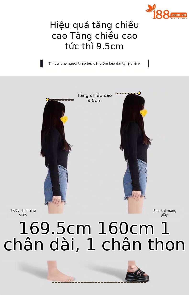 Dép sandal nữ xỏ ngón đế bệt đính đá thời trang HC9508-16 — Màu đen, Màu hồng chi tiết 4