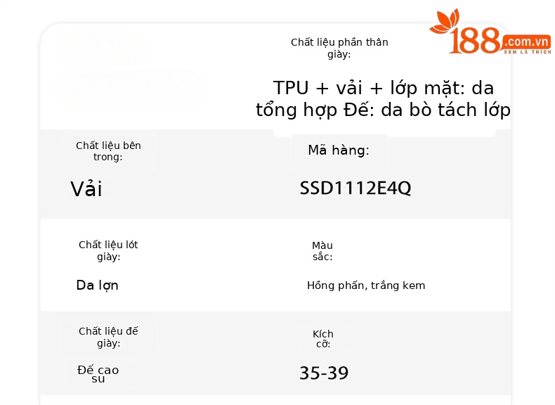 Giày sneaker nữ chunky đế dày lưới thoáng khí họa tiết rỗng mùa hè 2025 — SSD1112E4Q màu trắng nhạt, SSD1112E4Q màu hồng chi tiết 6