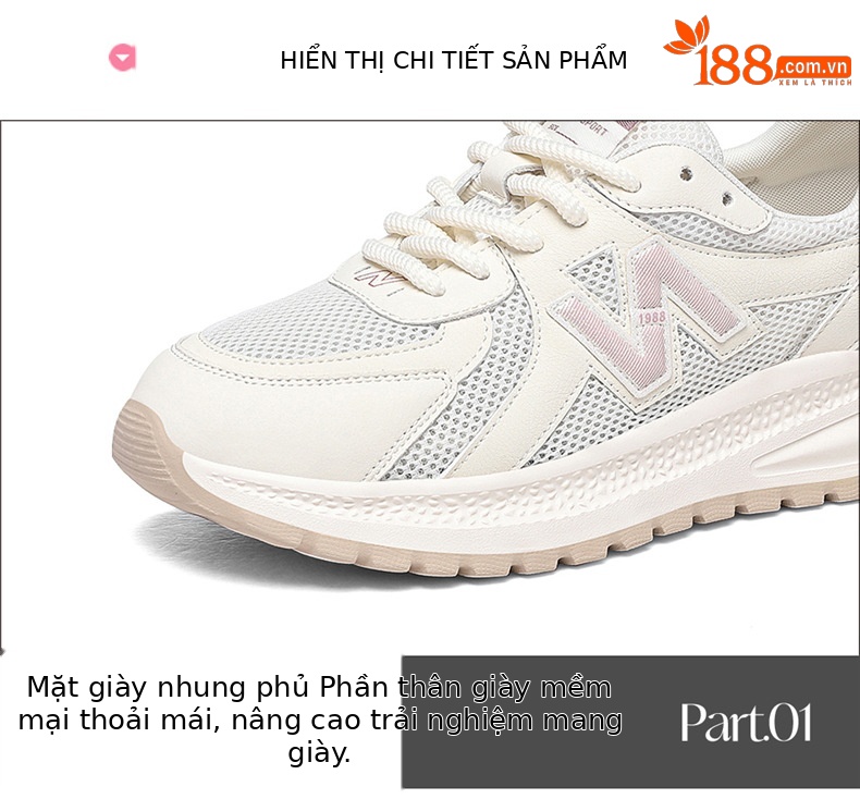 Giày sneaker nữ đế dày lưới thoáng khí mùa hè 2025 — Màu sắc thẻ JST 7150m, JST 7150m Tím chi tiết 15
