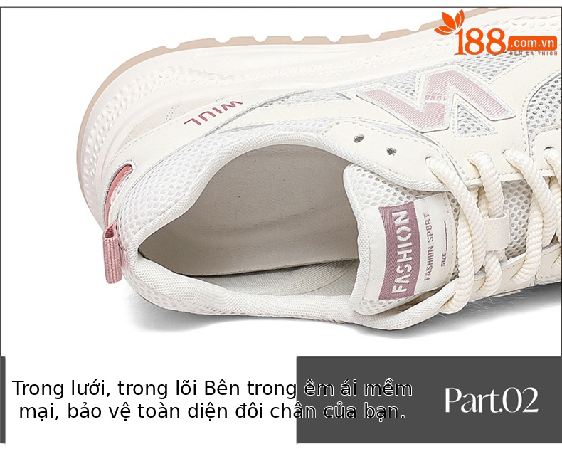 Giày sneaker nữ đế dày lưới thoáng khí mùa hè 2025 — Màu sắc thẻ JST 7150m, JST 7150m Tím chi tiết 16