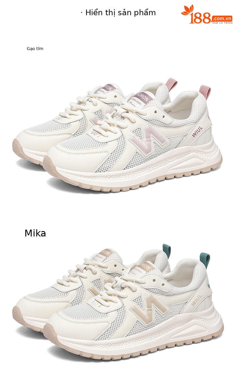 Giày sneaker nữ đế dày lưới thoáng khí mùa hè 2025 — Màu sắc thẻ JST 7150m, JST 7150m Tím chi tiết 17
