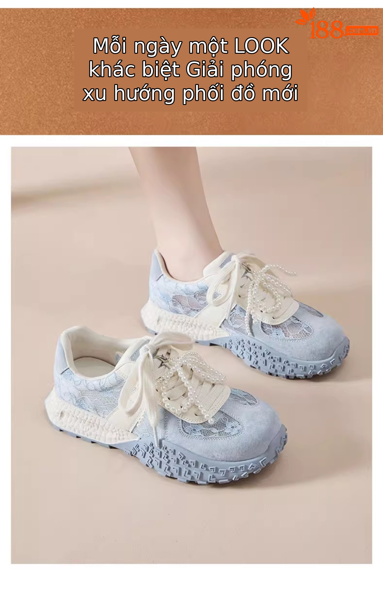 Giày sneaker nữ lưới phối ren phong cách Đức huấn luyện retro thoáng khí — SSD2112EQK màu tím, SSD2112EQK màu trắng nhạt, SSD2112EQK màu vàng, SSD2112EQK màu xanh chi tiết 1
