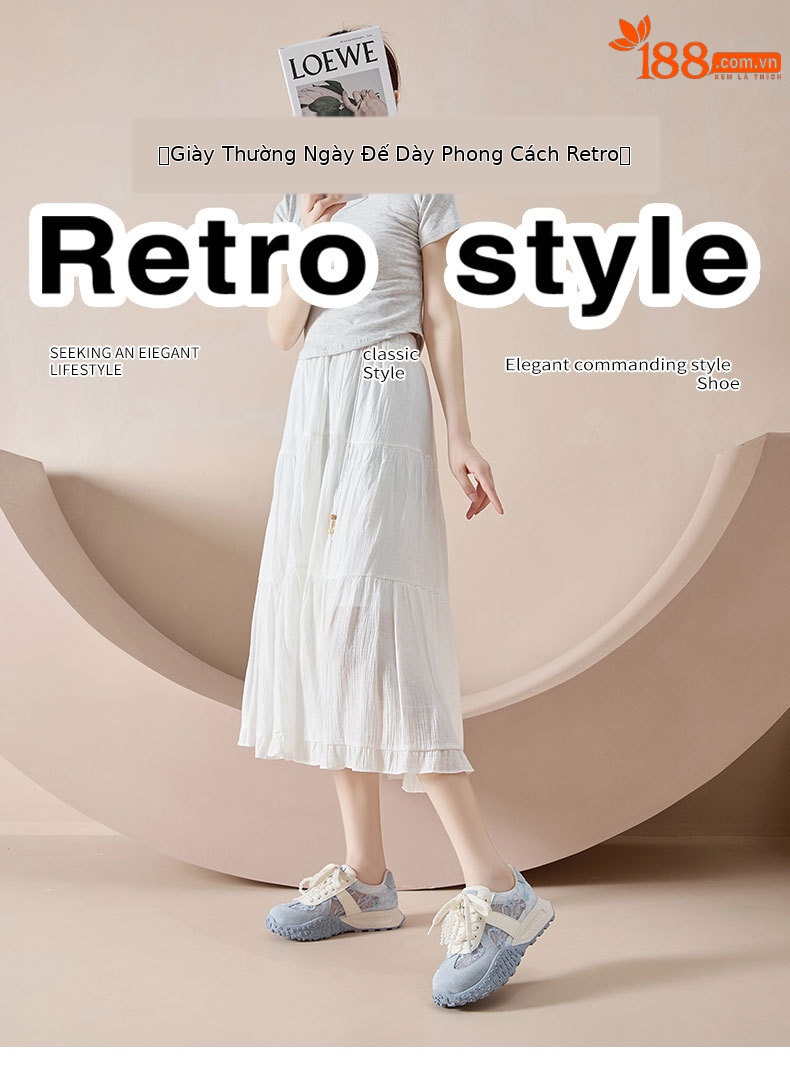 Giày sneaker nữ lưới thoáng khí phong cách Đức retro 2025 — màu xanh, Tím, Màu trắng nhạt, màu vàng chi tiết 1