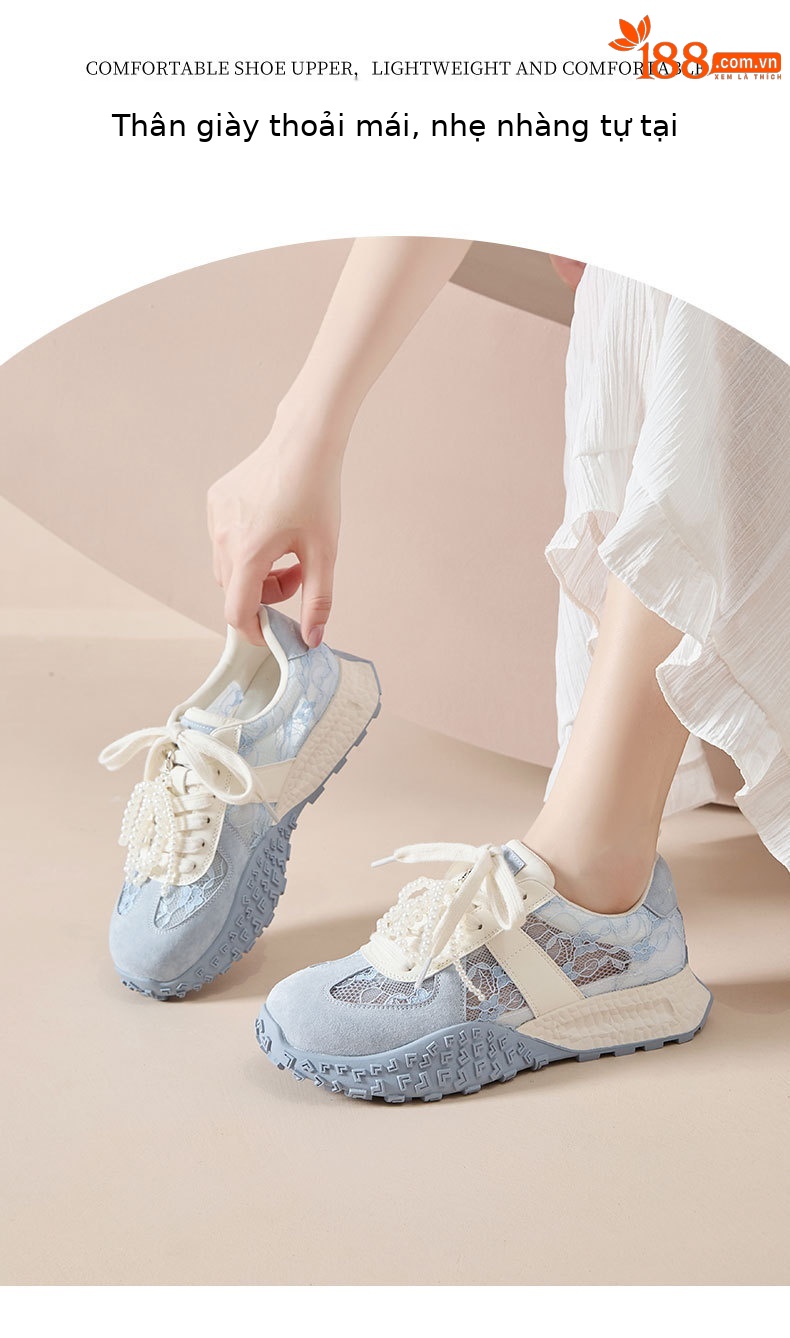 Giày sneaker nữ lưới thoáng khí phong cách Đức retro 2025 — màu xanh, Tím, Màu trắng nhạt, màu vàng chi tiết 2